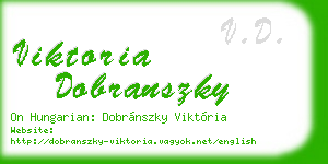 viktoria dobranszky business card